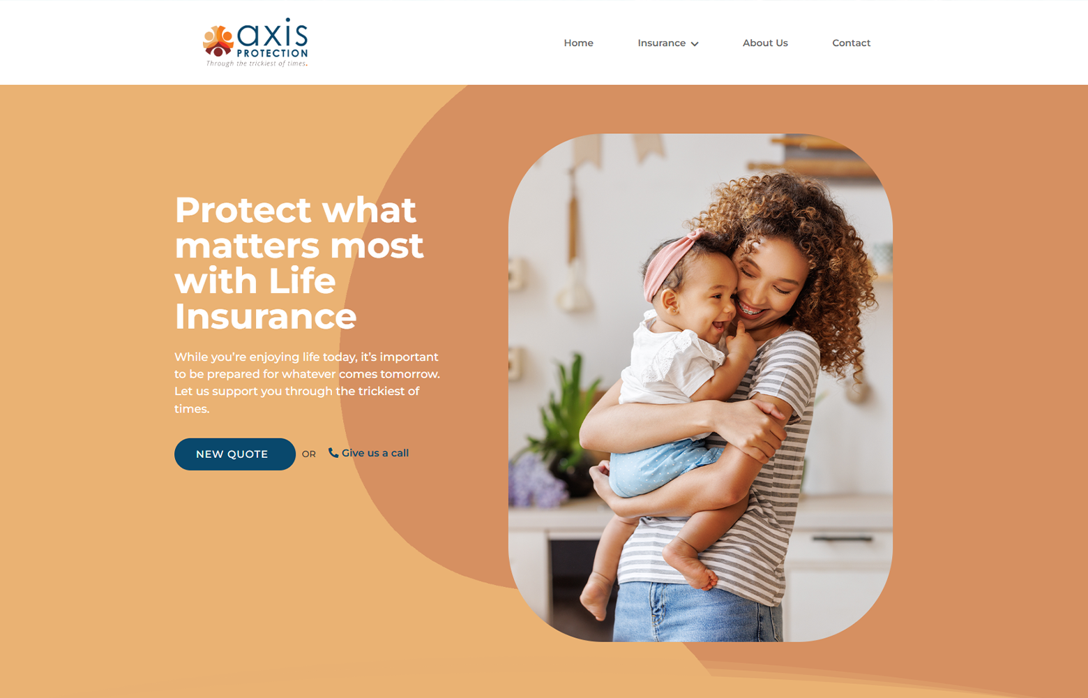 Website preview for Axis Protection