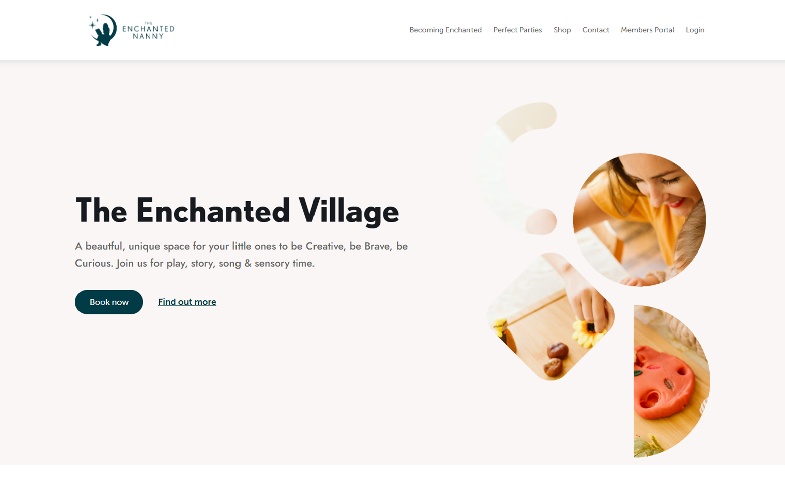 Website preview for The Enchanted Nanny