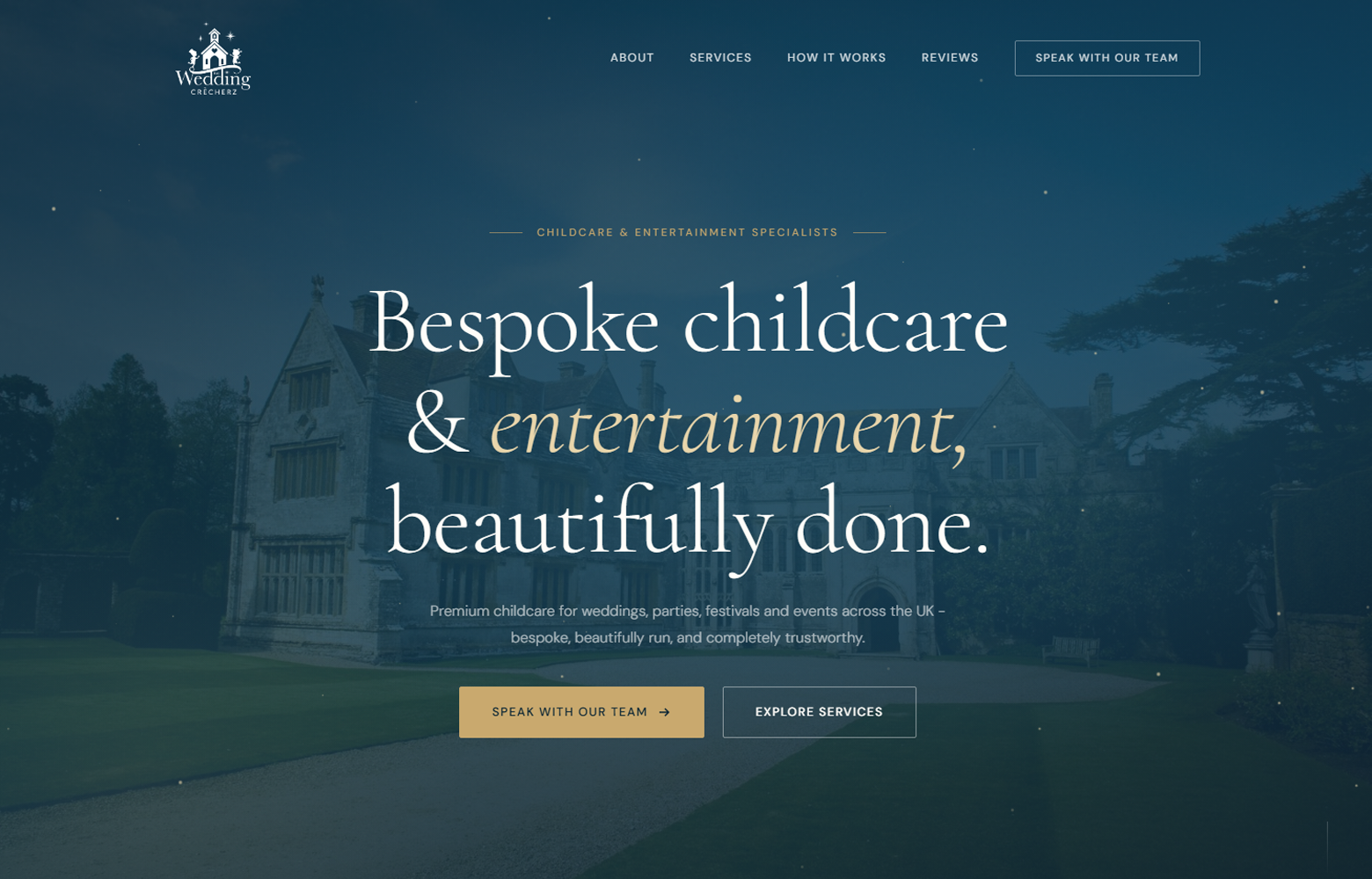 Website preview for The Wedding Crecherz